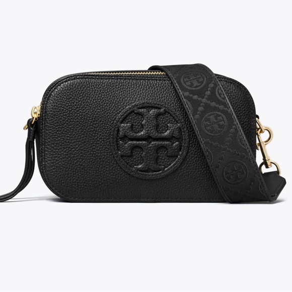 Tory Burch Mini Miller Black Leather Crossbody Bag - Picture 2 of 5
